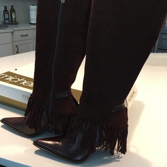 Women’s Brown Suede and Leather Boots - Picture 2 of 8